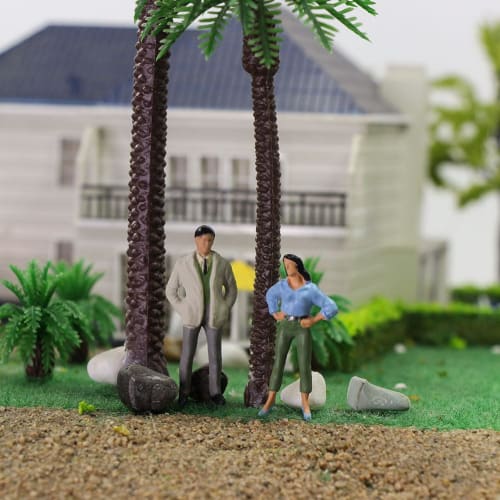 10-Piece 1:43 Diorama Collection Human Figures, O-Gauge Painted Figures for Railway Models, Building Models, and Dioramas, P43 (P4306)