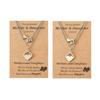 Silver Heart-shaped Letter Necklaces Mother's Day Parent-child Card Necklaces Stainless Steel Collarbone Chain Jewelry