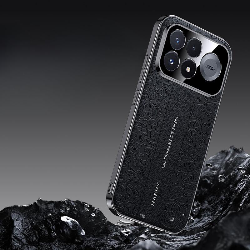 Για XIAOMI Redmi K100Pro K100 ProMax Δερμάτινη Θήκη με Χάραγμα Ανθεκτική στους Κραδασμούς Για POCO F9 Ultra Pro Επιμεταλλωμένο Κάλυμμα με Υφή Ευοίωνου Νεφέλου