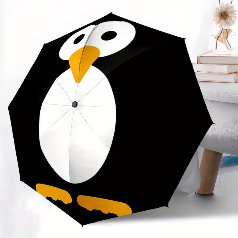 1 Stück Pinguin Automatisches Öffnen/Schließen, Ganzjahres Tragbarer Faltbarer Regenschirm, Reise, Alltag, Formelle Anlässe - Kompakter Luxus Sonnenschirm, Outdoor-Accessoire, D