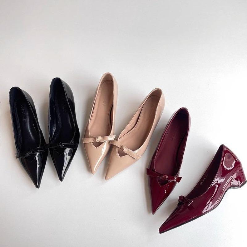 Fashion Women Flats New Bow Tie Flat Shoes for Women Ballerinas Pointed Toe Slip On Flats Lazy Loafers Casual Comfortable Sneakers Women