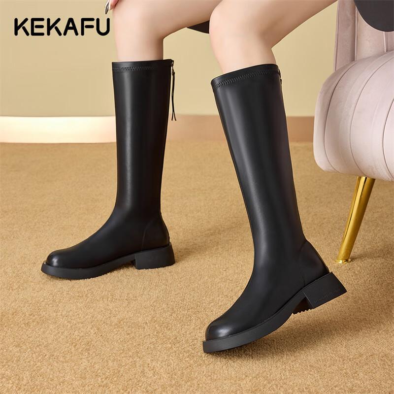 Kokaf Women s Pointed Toe High Heel Fashion Boots 36 чёрный