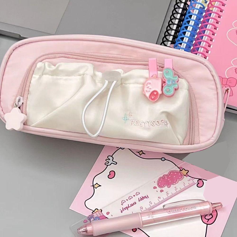 Multi Layered Stationery Organizer Multi-function Pen Pouch Fashion Stationery Storage Bag