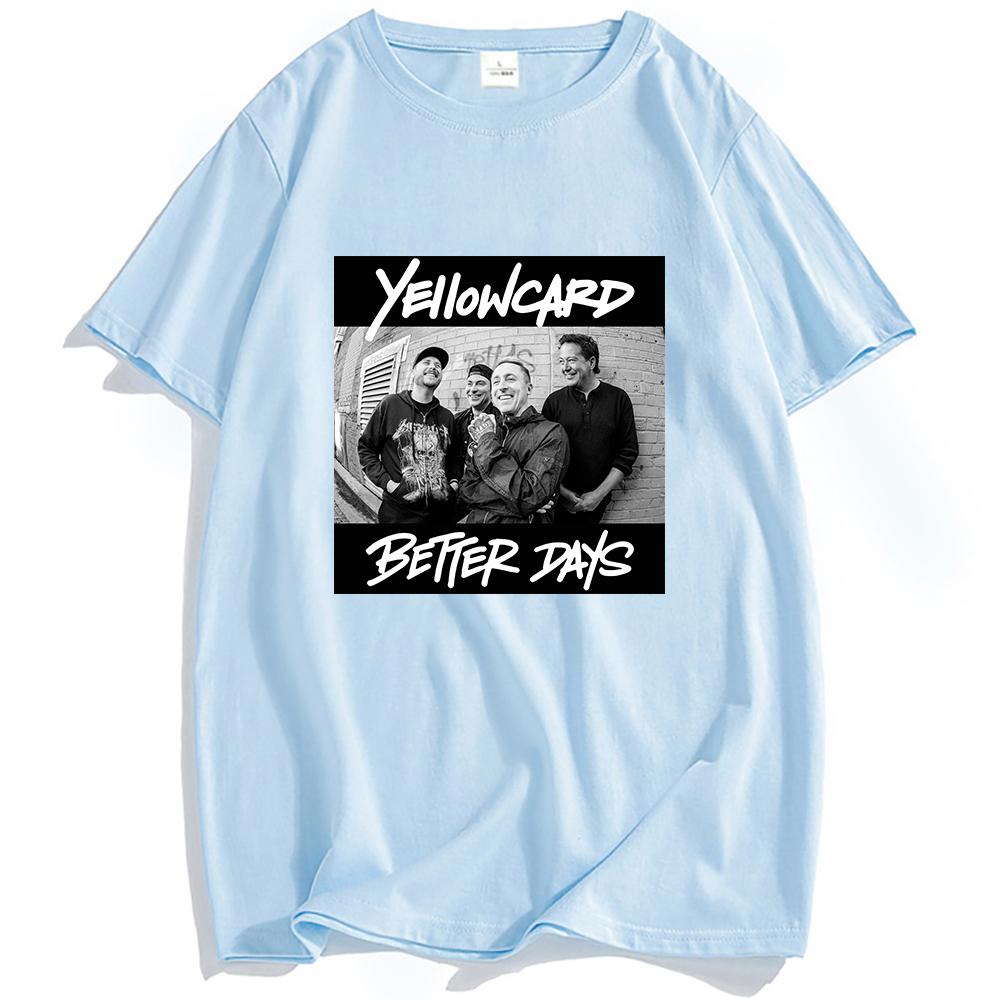YELLOWCARD Better Days Photo T-Shirt Heavy Mental Cotton Short Sleeve Tshirts Streetwear Unisex Crew Neck Casual T Shirt
