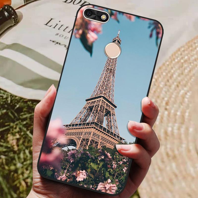 Per Huawei P Smart 5.65 pollici Custodia in TPU Morbido Silicone Lupo Carino Cover Posteriore Custodia per Telefono Per Huawei P Smart 2018 FIG-LX1 Custodia PSmart