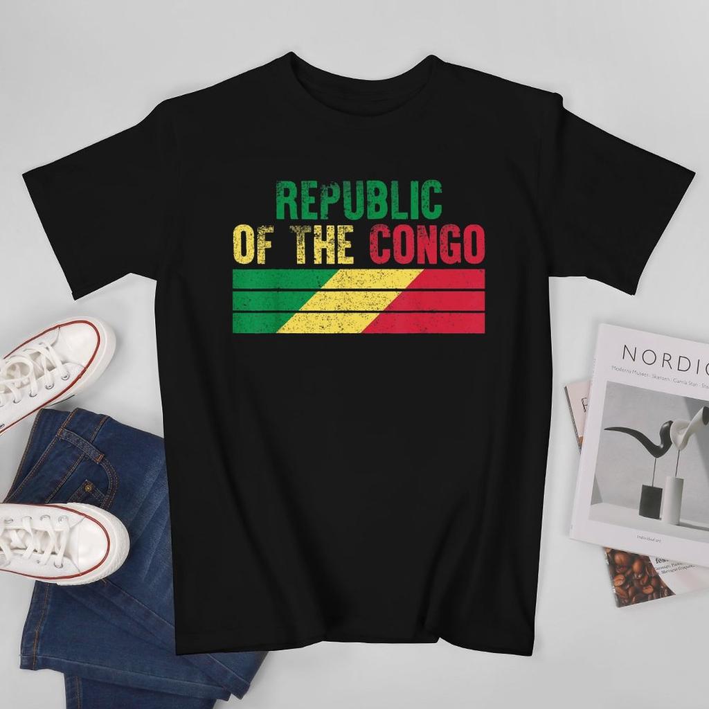 More Design Republic Of Congo Flag Unisex Tshirt Tees Tshirt Oneck T Shirts Unisex Boys Clothing 100 Cotton