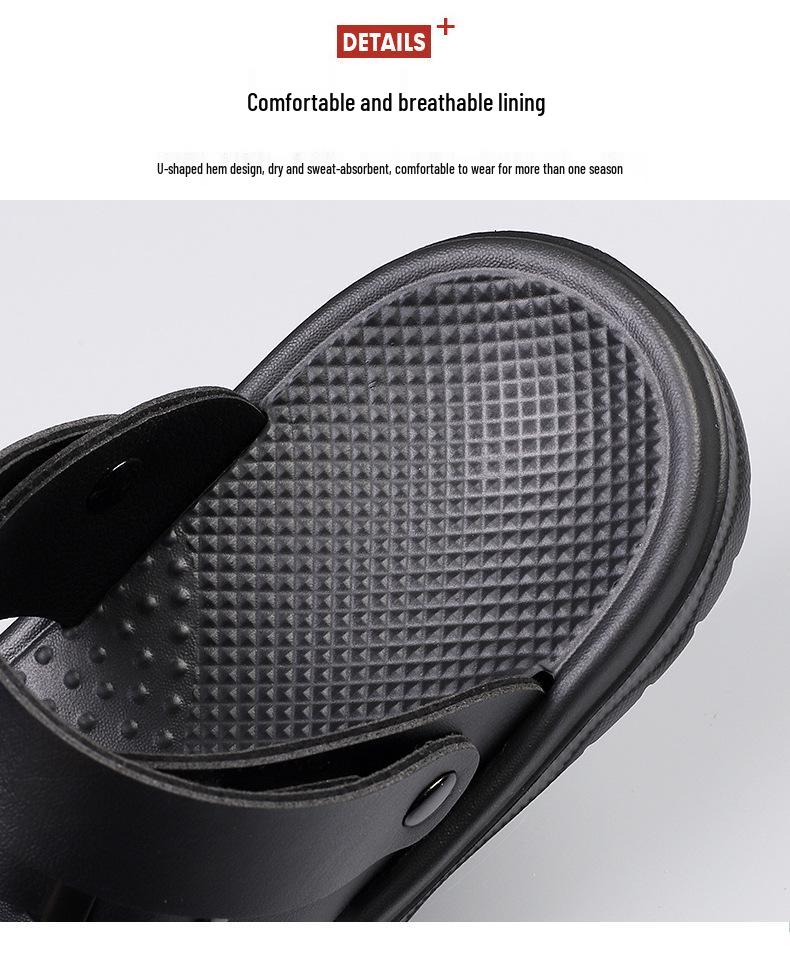 2024 Men's Beach & Home Fashion Sandals: Trendy, Dual-Use Flip-Flops
