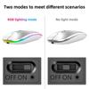 2.4G Bluetooth Mouse RGB Wireless Charging Mouse Luminous Ultra-Thin Silent Mute Mice USB Mause