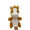 Animal Series Plush Finger Puppets Tiger Koala Monkey Fox Giraffe Zebra Duck Leopard Boy Girls Kids Role Play Dress Up Soft Gift