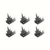 6PCS Black Metal Fence Spike Anti Climb Security Wall Spike Intruder Deterrent Pointed Nail Safety Protection