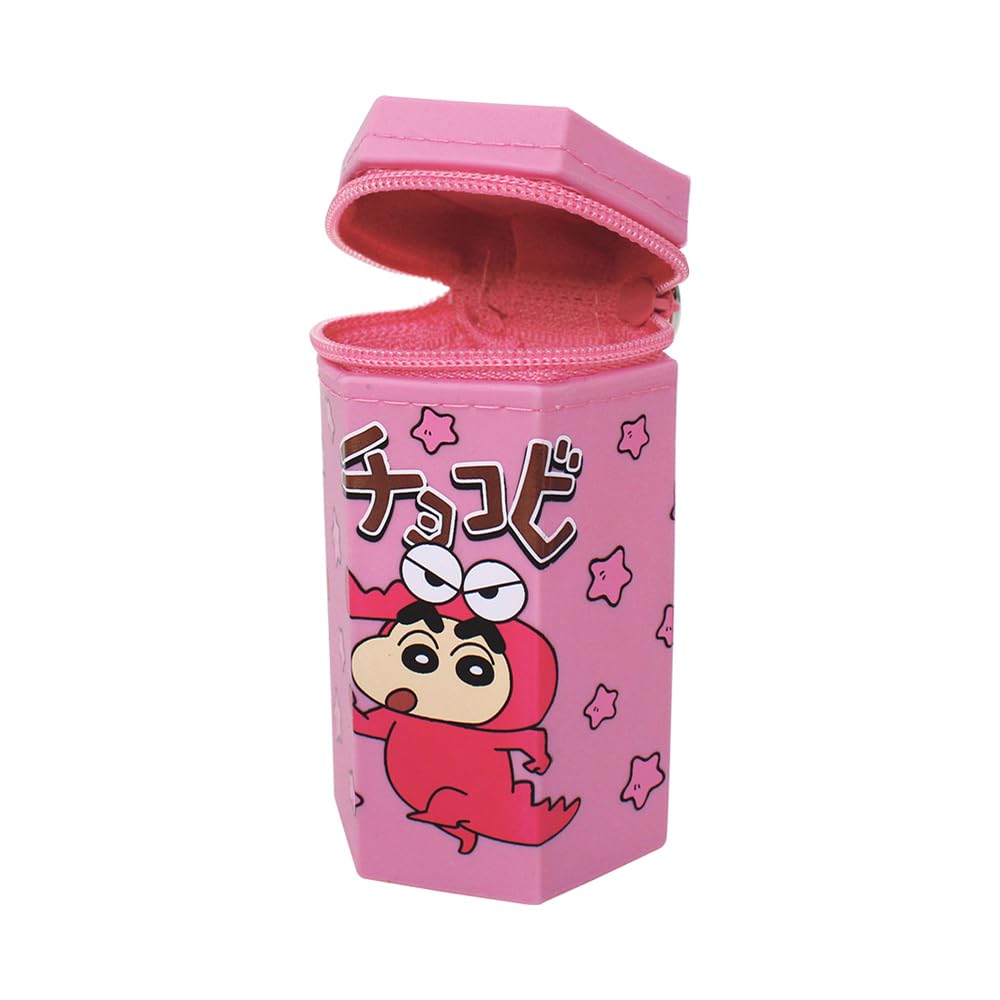 Tees Factory Crayon Shinnosuke Silicone Mini Shin-chan Pouch, Chocobi/Pink, KS-5544150CP