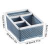 Morandi Style Plastic Desktop Organizer With 4 Compartments - A Roomy Hollow Storage Box For Cosmetics, Office Items