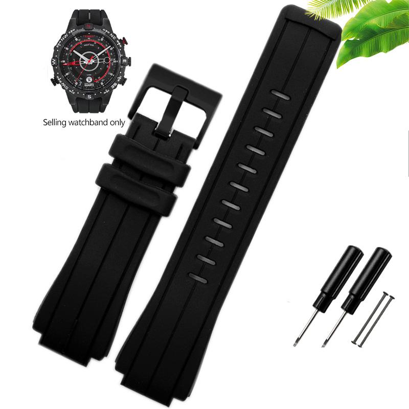 Rubber Watchband for Timex WATCH Tide T2N720 T2N721 TW2T76300 High Quantity Waterproof Silicone Leather Sport Strap 24*16mm