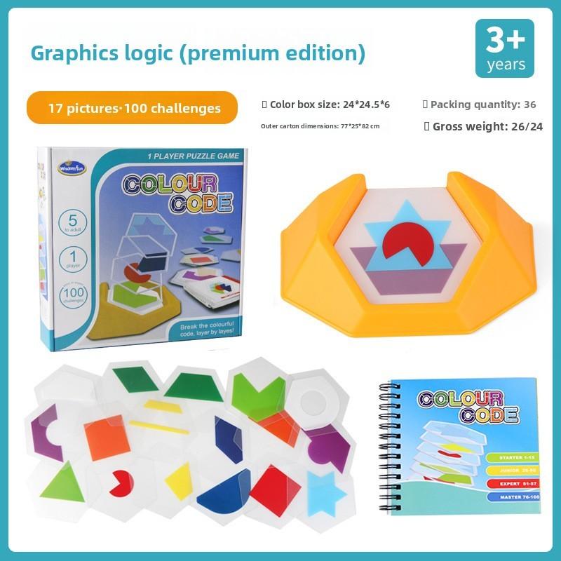 Plastic Color Decoding Puzzle With Logic Challenges For Brain Development And Kids Learning
