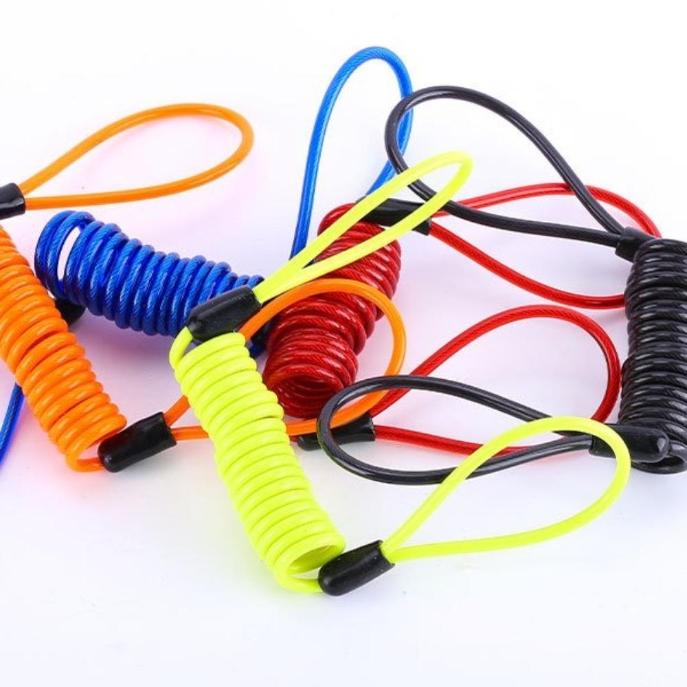 Anti-theft Bike Spring Reminder Cable Anti-lost Disc Brake Lock Rope  Universal