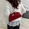 Korean  Shoulder Bag Sweet Lace Bow Underarm Bag Ladies Simple Solid Color Pu Leather Handbag For Women Gifts