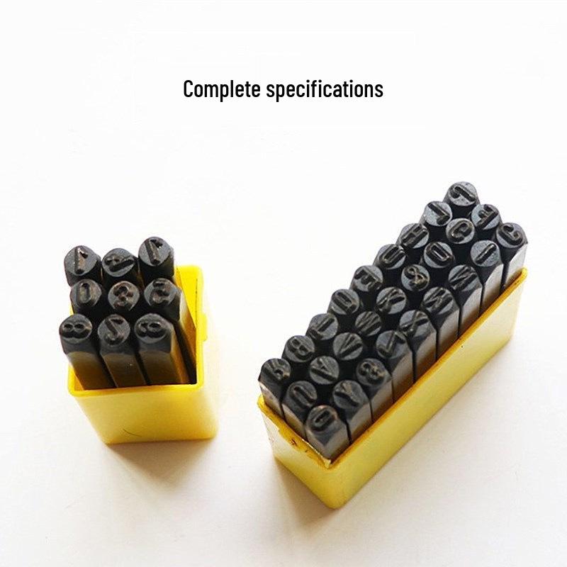 Steel Type Punch Set for Leather: English Letters & Numbers