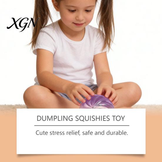 Stress Relief Bun Toy Squeeze Slow Rebound Soft Silicone Kawaii Collectible Fidget Realistic Steamed Decompression Gadget for Kids Adults