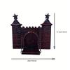 Hand Paint Castles Wall Sconce Candle Holders With Detailed Brick Texture And Chain Accent For Gothic Decoration