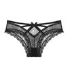 Women's Sexy Panties Color Lace Lace Bow Cross Strap Low Waist Briefs
