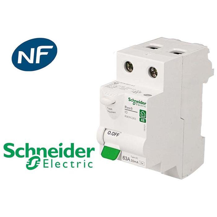 Interrupteur différentiel - SCHNEIDER ELECTRIC - R9ERC263 - 2P - 30mA - 63A Type AC