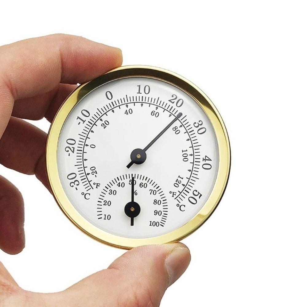 Round Pointer Type Mini Pointer Thermometer 2 in 1 Gauge Analog Hygrometer  Home Supply