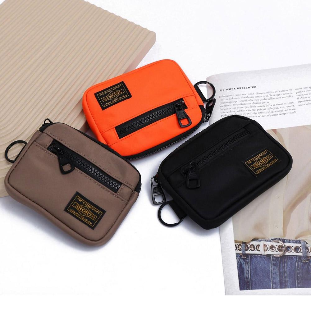 Oxford Cloth Coin Purse Portable Small Card Bag Casual Retro Canvas Zipper Key Holder Trend Youth Fashionable Oxford Cloth Purse