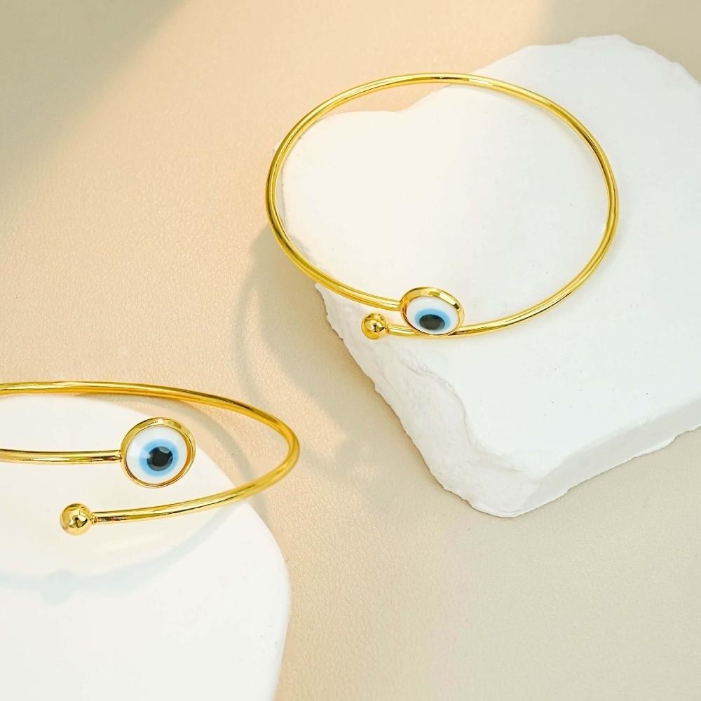 Zinc Zinc Alloy Demon Eye Bracelet Gothic Blue Eye Ring Trendy Adjustable Creative Bangle  Gift Giving