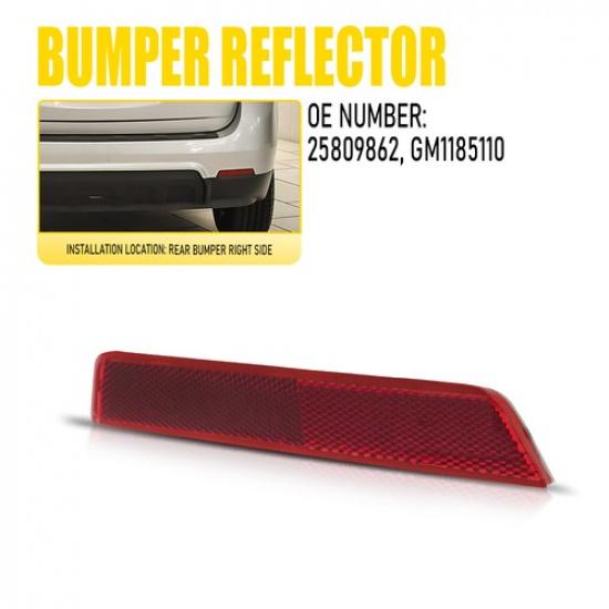 Left Rear Bumper Reflector Driver Side For Chevrolet Equinox 2010-2017 EXV