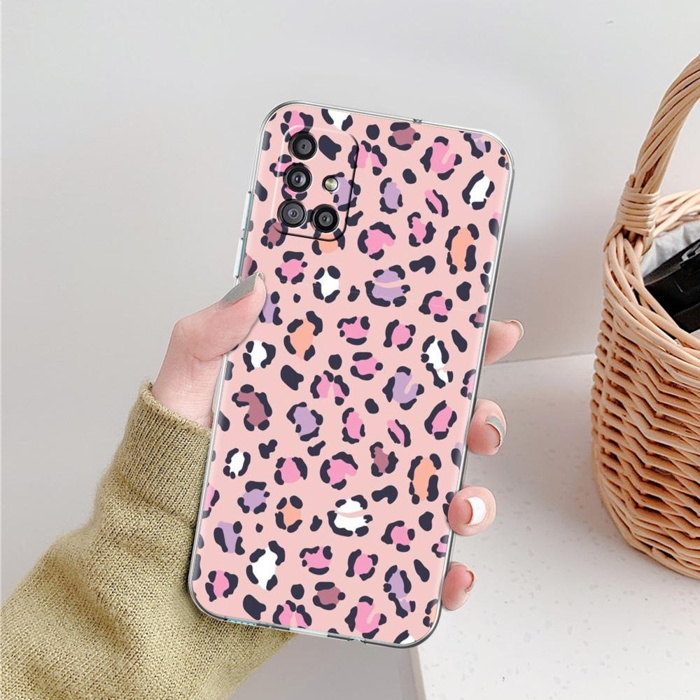 Case For Samsung A15 A13 A35 A55 A51 A71 A41 A31 A21S A03S A05 A17 A23 A25 A33 A53 A73 5G A07 4G Cover Sexy Trendy Leopard Print