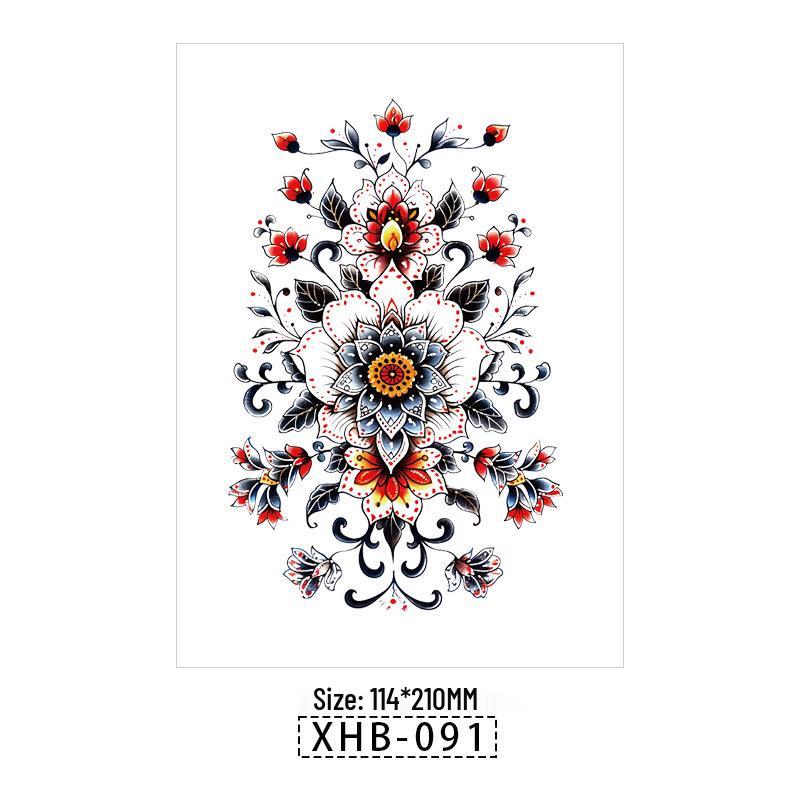 Skull Geisha Sweatproof Tattoo Sticker - Women's Small Full Arm Design