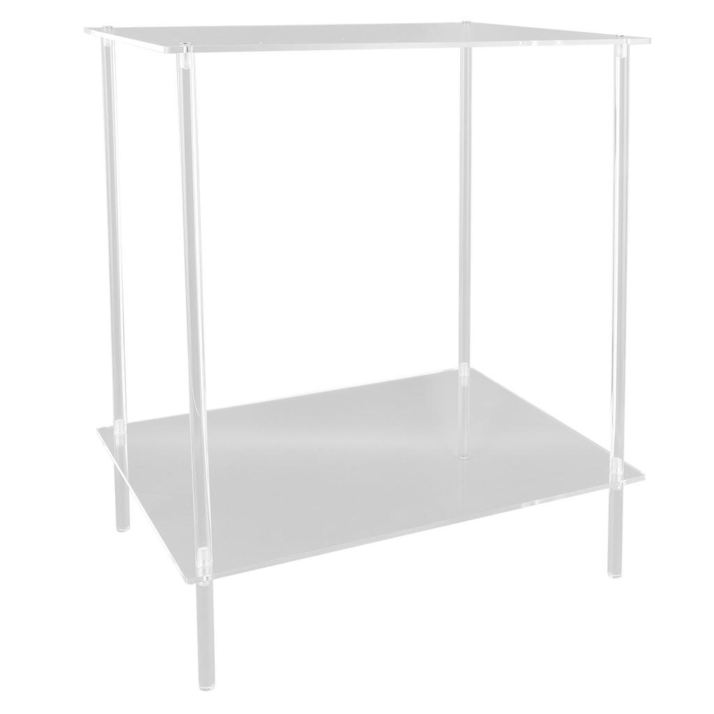 Side Table Acrylic 2 Tier Simple Lightweight Modern Bedside Table for Living Room Bedroom