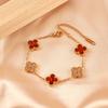 Four-leaf Clover Bracelet - Women's Luxury 18k Gold Plated Sparkling Bracelet