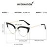 Fashion Metal Cat Eye Reading Glasses Women Anti Blue Light HD Goggles Optical Prescription Eyeglasses 0 TO +4.0