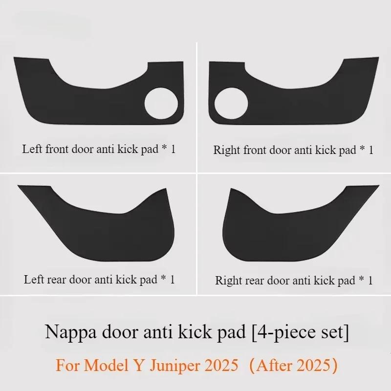 For Tesla Model Y Juniper 2025 Car Door Anti Kick Pads Soil-proof Mat Children's Kick Pad Door Anti-kick Sticker Accessories