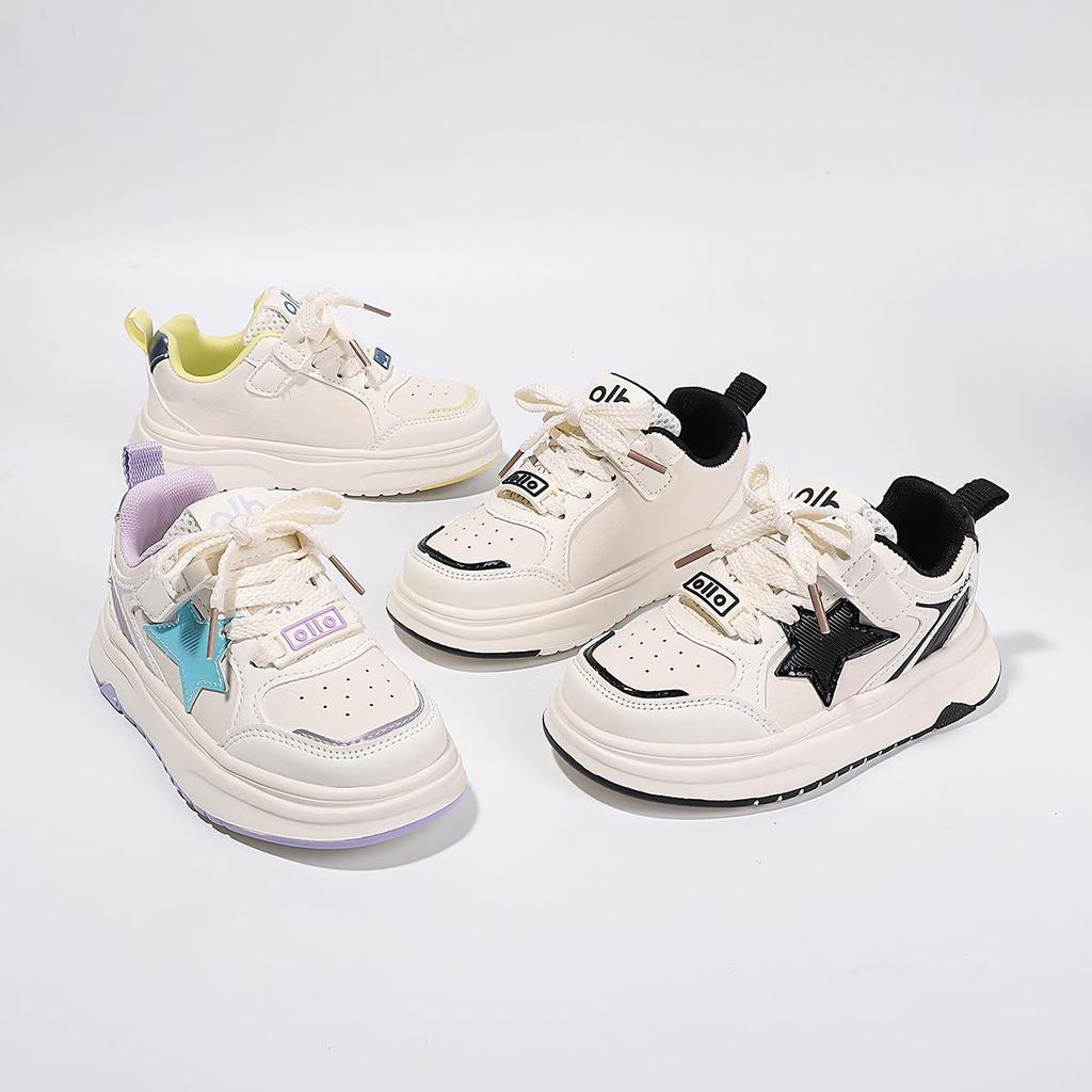 Scarpe Sportive da Skate per Bambini 2026 - Nuova Collezione Primavera/Autunno, Bianche Casual con Suola Morbida per Ragazzi e Ragazze