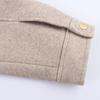 Women's Faux Suede Button Jacket Oversized Gathered Hem Short Length Coat Casual Vintage Outerwear With Pockets