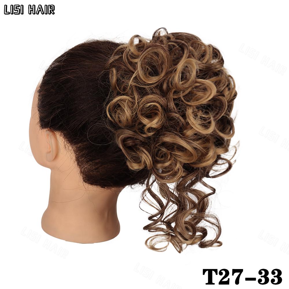 MISS WIG Syntetisk Rotete Knute Kort Krøllete Hestehale Forlengelse Elastisk Snøring Løs Hårknute Hårdeler Forlengelse For Kvinner For Daglig Cosplay-Bruk