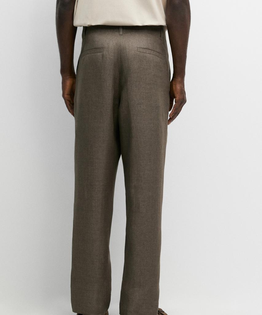 Masimodutti 100% Linen Washed Total Look Pants