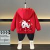 Boys and Girls Jacket Spring Ball Thin Section of The Middle and Large Children Loose Casual Hooded Rushing Coat Jacket Children's Outside