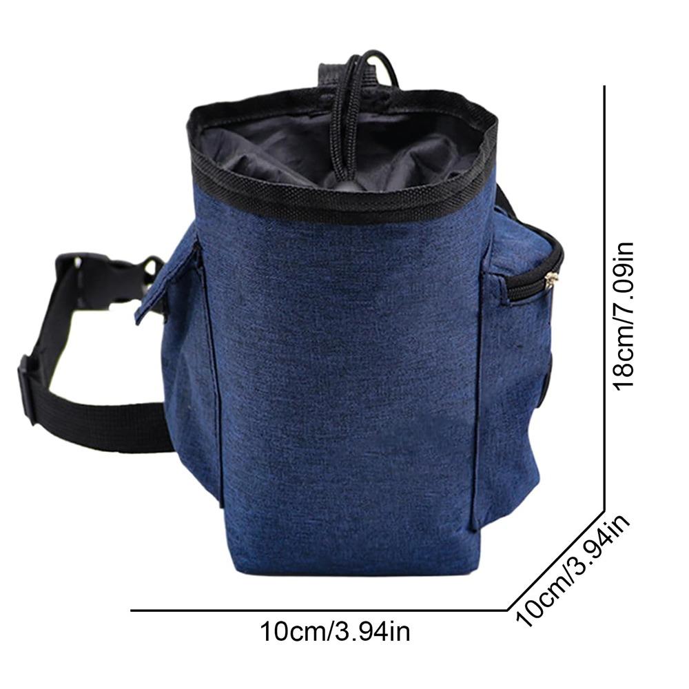 Oxford Cloth Chalk Bag Bucket with Adjustable Durable Rock Climbing Chalk Pouch Waist Belt and Zippered