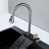 Pull-out 360° Rotating Stainless Steel Kitchen Faucet - Extendable Sink Faucet In Black/Gun Grey/Brushed/Chrome Finishes