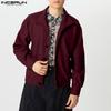 INCERUN Autumn Men Lapel Long Sleeve Buttons Down Jackets Coats