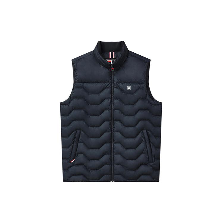 FILA Down Vests Men s Legend Blue Stand Collar Moderate Other F11M141901FNV L