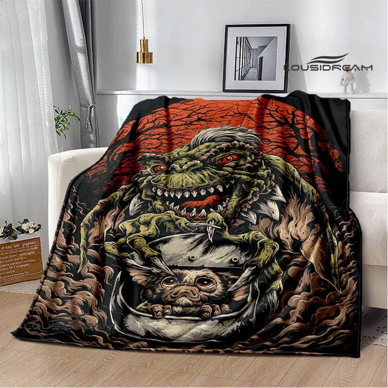 Gremlins cartoon printing blanket children's warm blanket flannel soft and comfortable blanket home travel blanket birthday gift