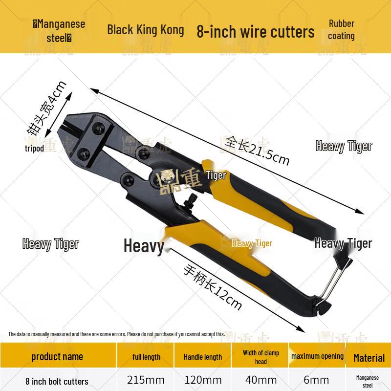 Zhonghu 8-inch Heavy-Duty Mini Bolt Cutter