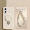 For iPhone 16 Pro Max Luxury Magsafe Magnetic Holder With Lanyard Liquid Silicone Phone Case For iPhone13 14 15 Protective Cover