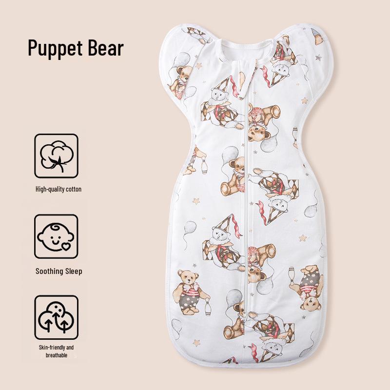 Pure Cotton Newborn Surrender Style Swaddle Wrap - Anti-Kick Sleeping Bag for Spring, Summer, Autumn