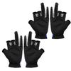 2 Pair Three Finger Fishing Gloves Neoprene Breathable Gloves with Antiskid Convex Point