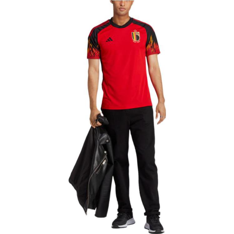Adidas Belgium 22 Home Jersey Red/Black Men Streetwear HD9412